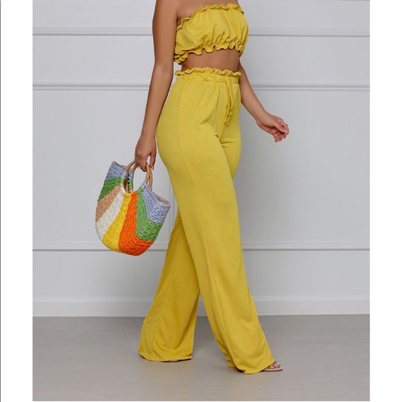 Yellow Pardon Me Pant Set (S) - Picture 3 of 4